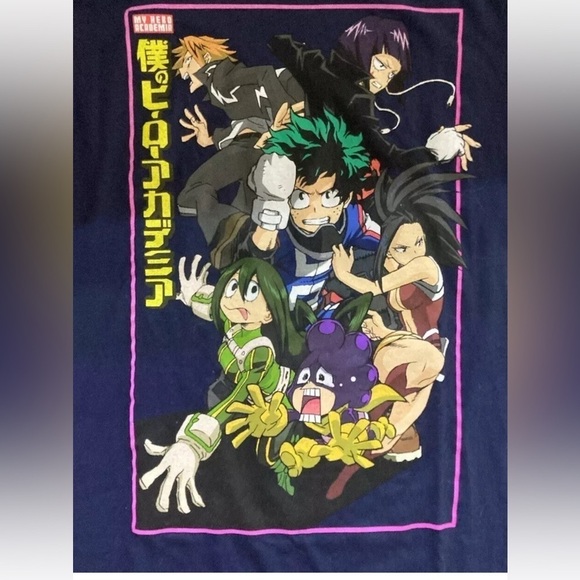 MY HERO ACADEMIA Funimation Hero Group NAVY T-shirt XL AnimeCharacters FUN cool - Picture 8 of 9